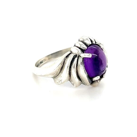 KABANA Sterling Silver Cabuchon Amethyst Ring - Picture 4 of 9